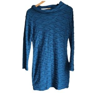 Teal Textured Tunic Dress